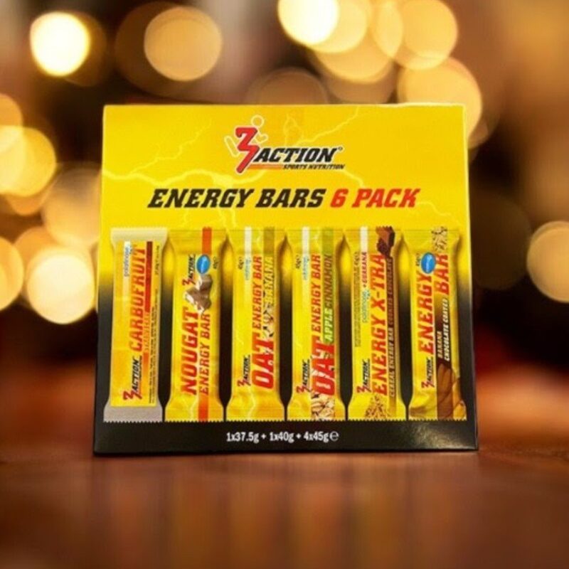 3action Sports Nutrition Doosje met 6 verschillende 3Action energierepen